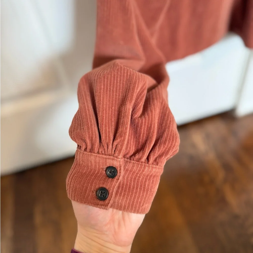 Madewell Rust Corduroy Button-Down Shirt - Picture 5 of 8